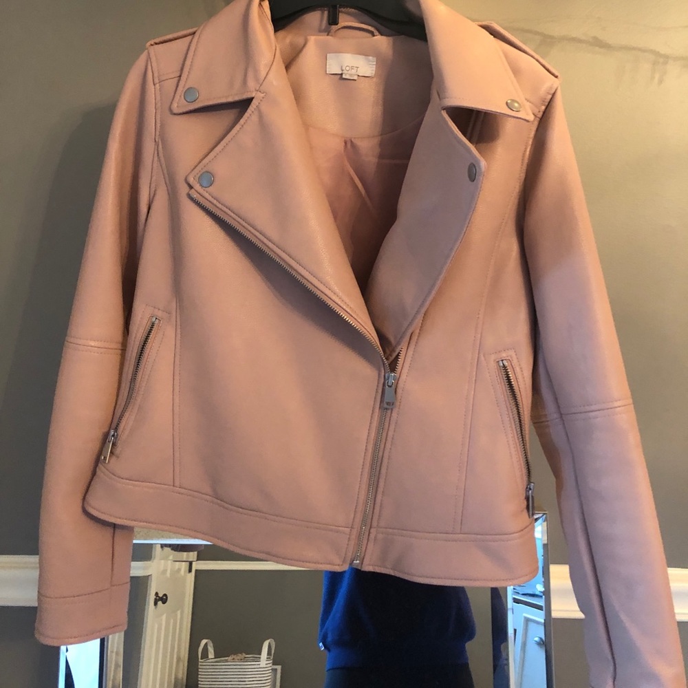 Blush Faux Leather Jacket
